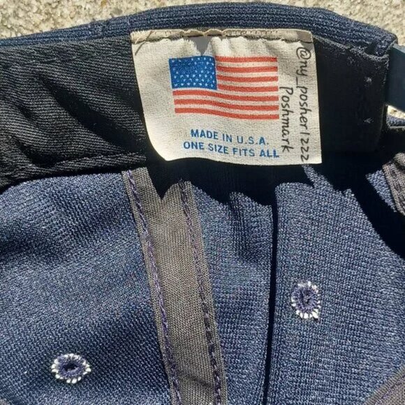 *𝓥𝓲𝓷𝓽𝓪𝓰𝓮 𝐄𝐀𝐆𝐋𝐄 𝐂𝐑𝐄𝐒𝐓 𝗧𝗢𝗣 𝗚𝗨𝗡 Baseball Cap 🔵🟡 - Picture 5 of 6